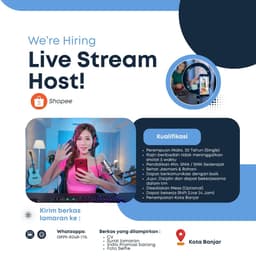 Loker Live Streaming Shopee Kota Banjar